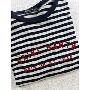 Brandy Melville blue white stripe Saint Barth Tee